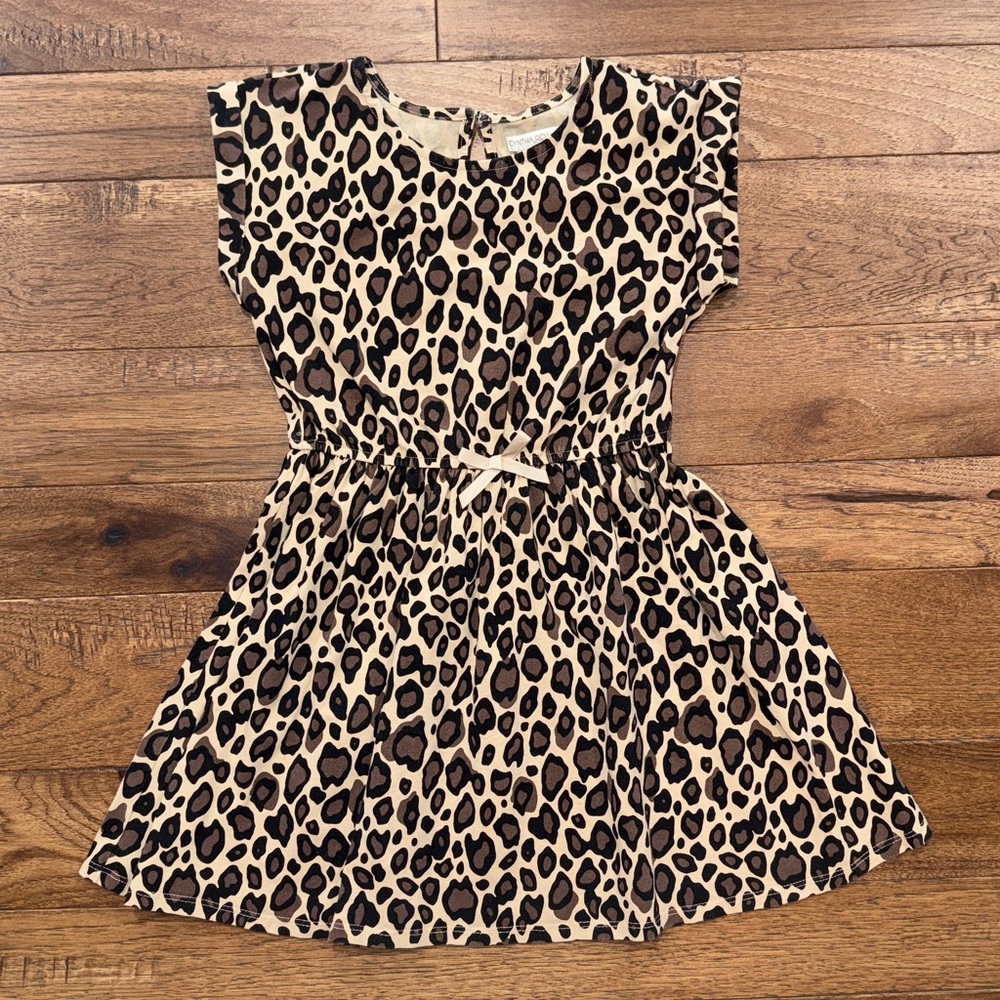 Cynthia Rowley Girls Short-Sleeve Animal Print Cheetah Dress - Size M (7/8)